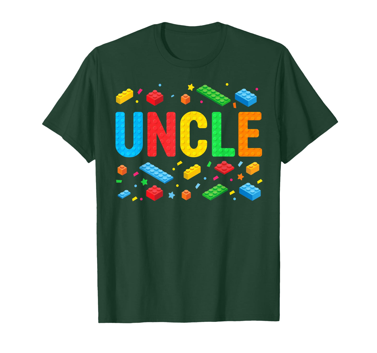 Uncle Master Builder Building Bricks Blocks Family Matching T-Shirt