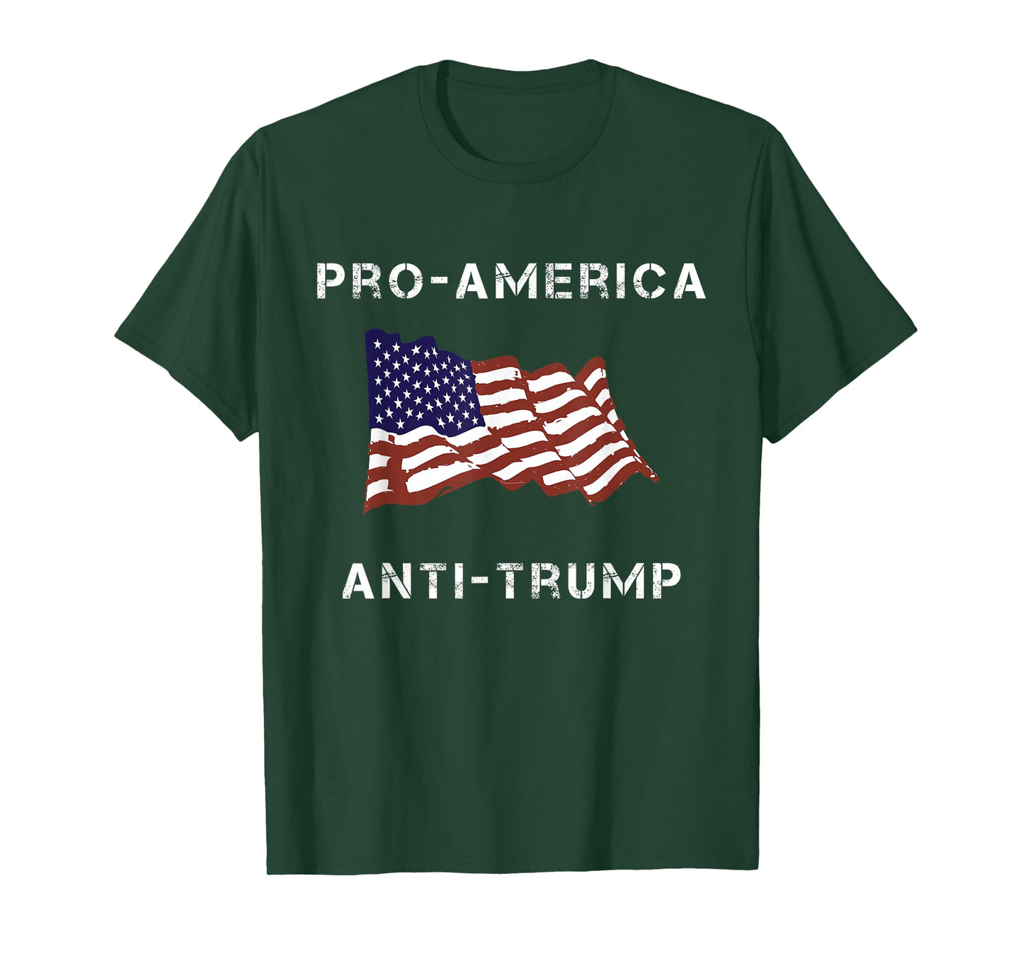 Pro-America Anti-Trump American USA Flag T-Shirt