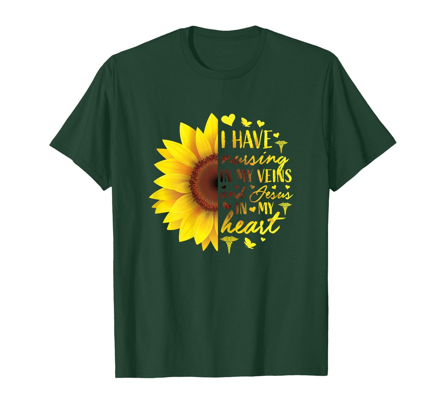 Cute Christian Nurse Shirts Women Sunflower Her RN Gifts LPN T-Shirt