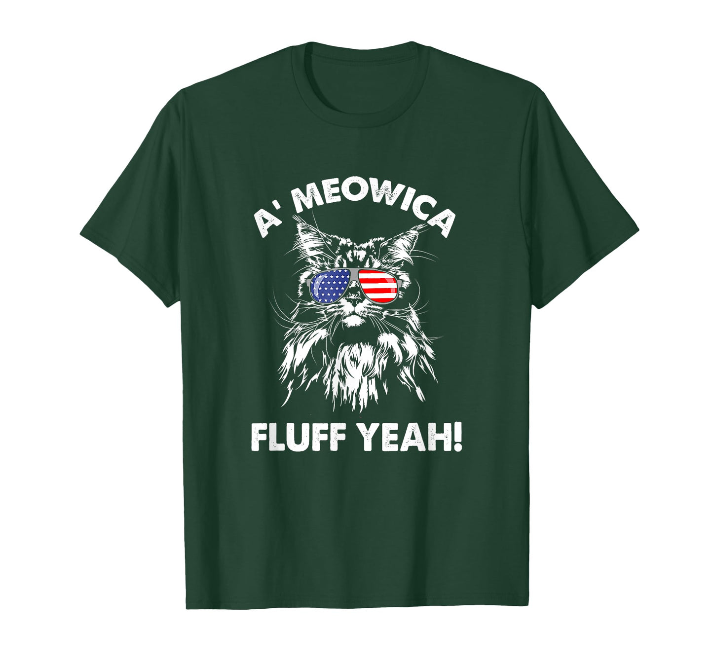 Maine Coon Cat Meowica Shirt Meowica fluff yeah T-Shirt for Men Women