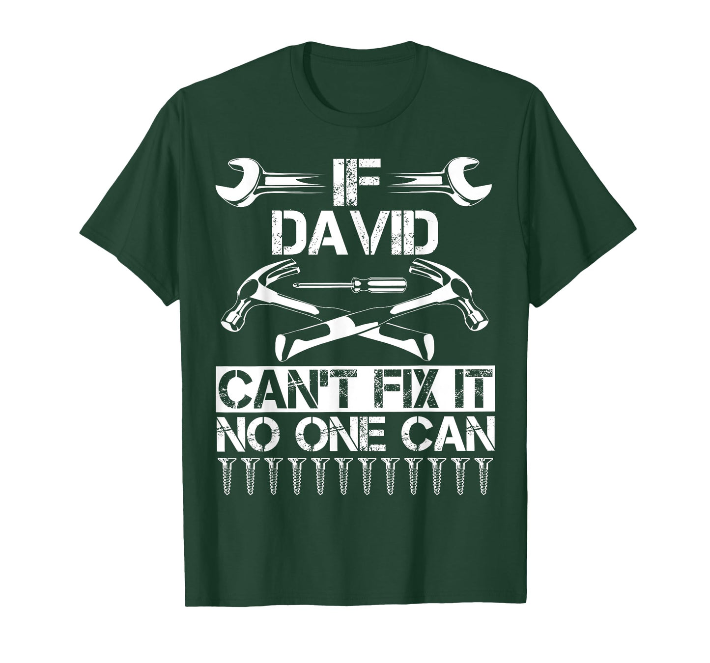 Custom Fathers Day Engineer Christmas Name For Men DAVID Fix It Funny Birthday Personalized Name Dad Gift Idea T-Shirt