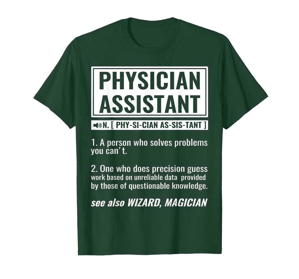 DAIMMER Physician Assistant T-Shirt, Unisex-Adults, Black, Small, Short Sleeve, Modern, Halloween