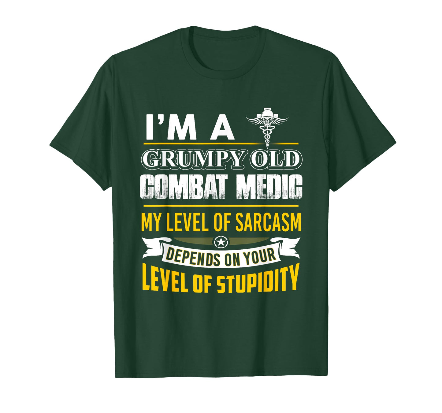 Combat Medic T-shirt, I'm A Grumpy Old Combat Medic T-Shirt