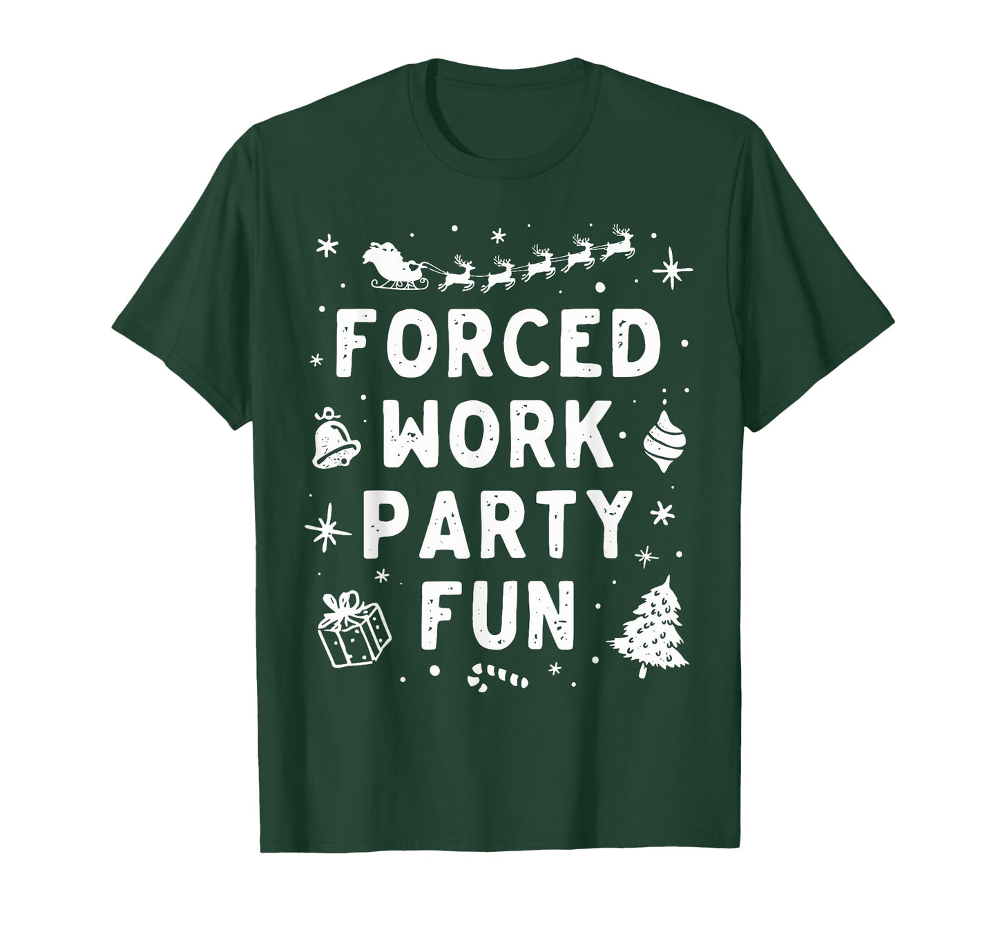 Vintage Forced Work Party Fun Merry Christmas Party Holiday T-Shirt