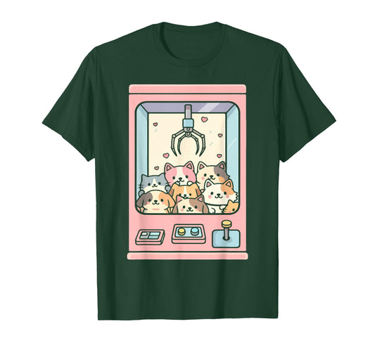 Cute Cat Claw Machine T-Shirt