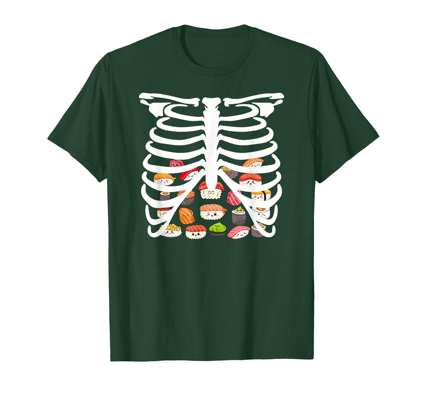 Halloween Japanese dish Food Rib Cage Skeleton Sushi T-Shirt