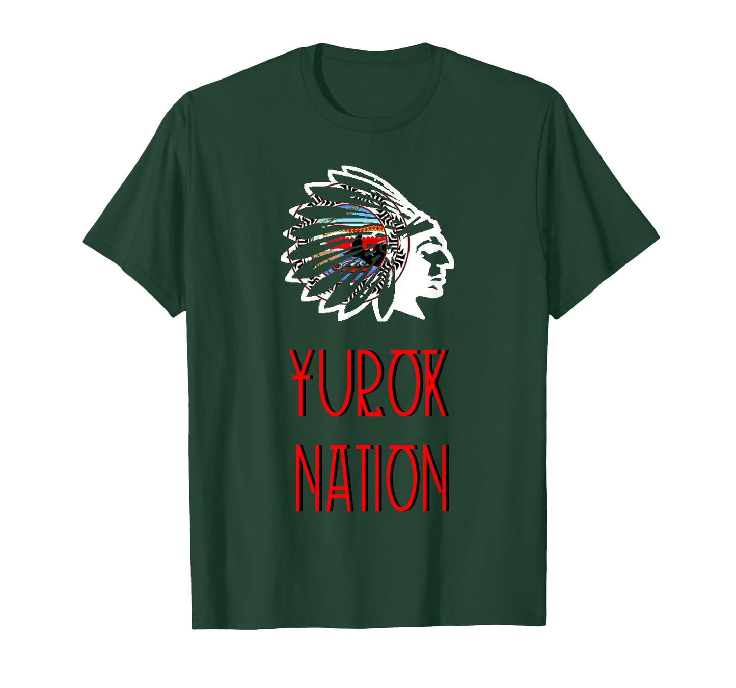 YUROK TRIBAL NATION FLAG | Amerindian Headdress T-Shirt