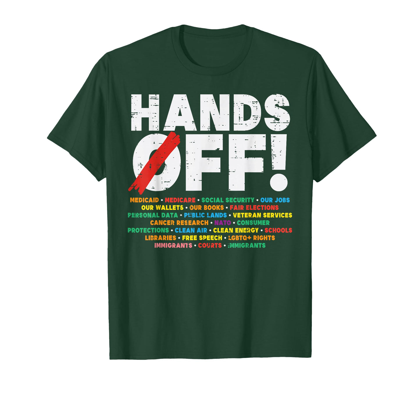 Protest Hands Off Medicare Social Security Resist Men Women T-Shirt
