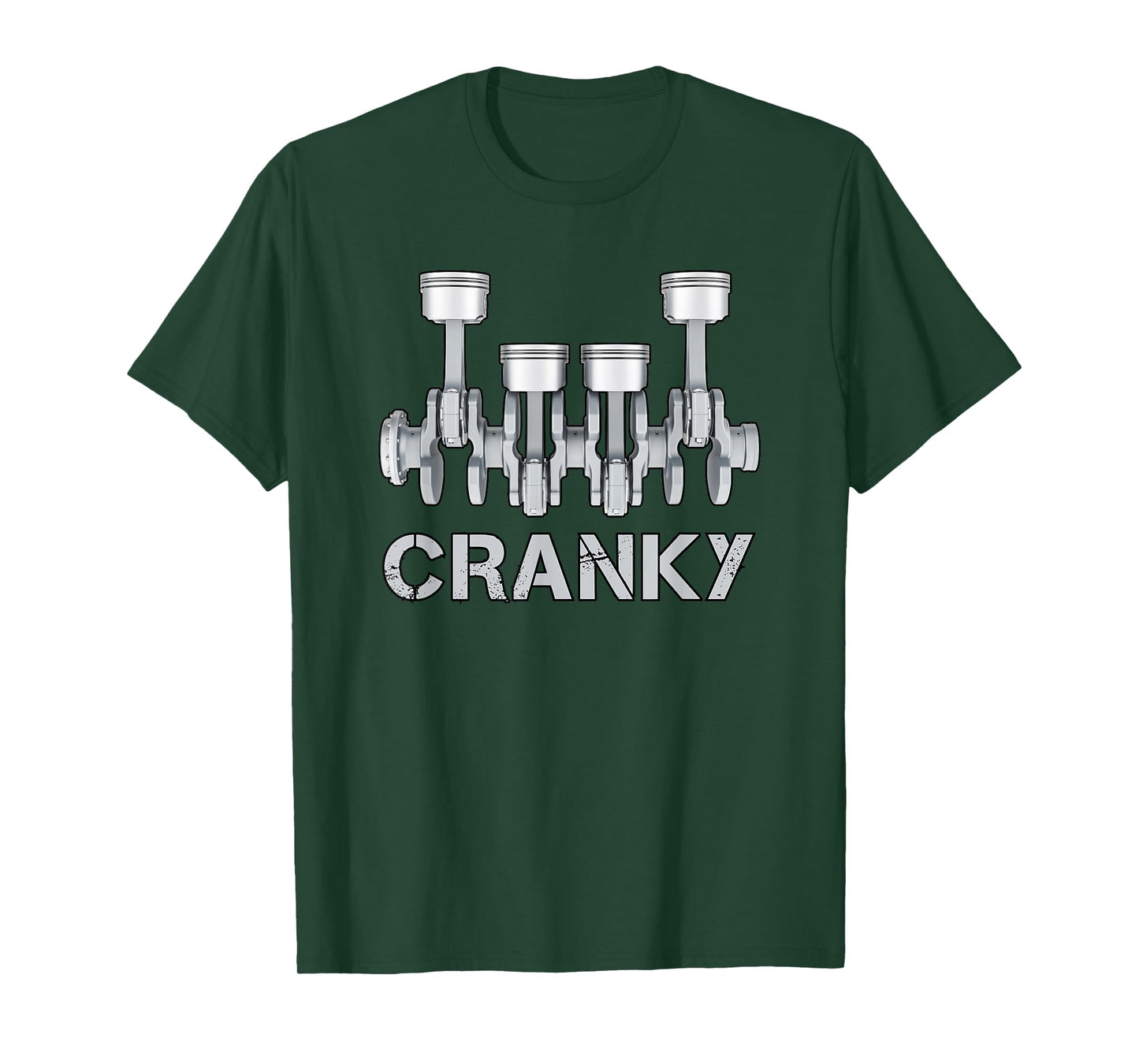 Cranky Car Engine Crankshaft Funny Car Lover Mechanics Dad T-Shirt