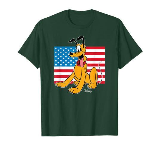 Pluto - Patriotic Americana USA Flag T-Shirt