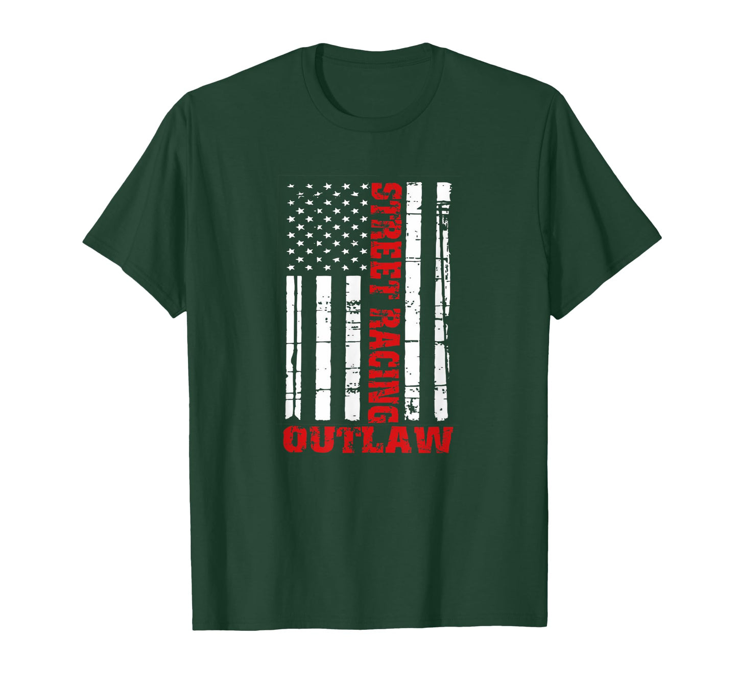 Street Racing Outlaw Shirt Flag American Drag Racing T-Shirt