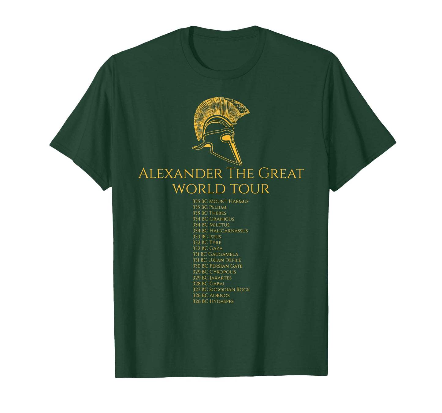 Ancient Greek History - Alexander The Great World Tour T-Shirt Small