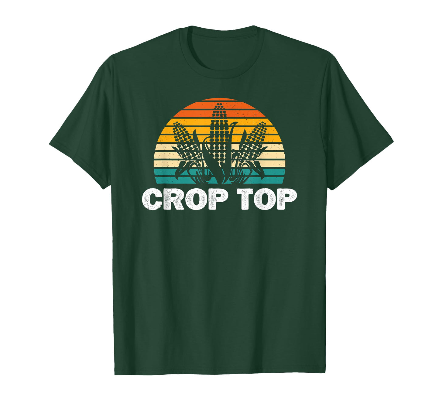 Crop Top Corn Funny Maize Corn Lover Farmer Retro T-Shirt