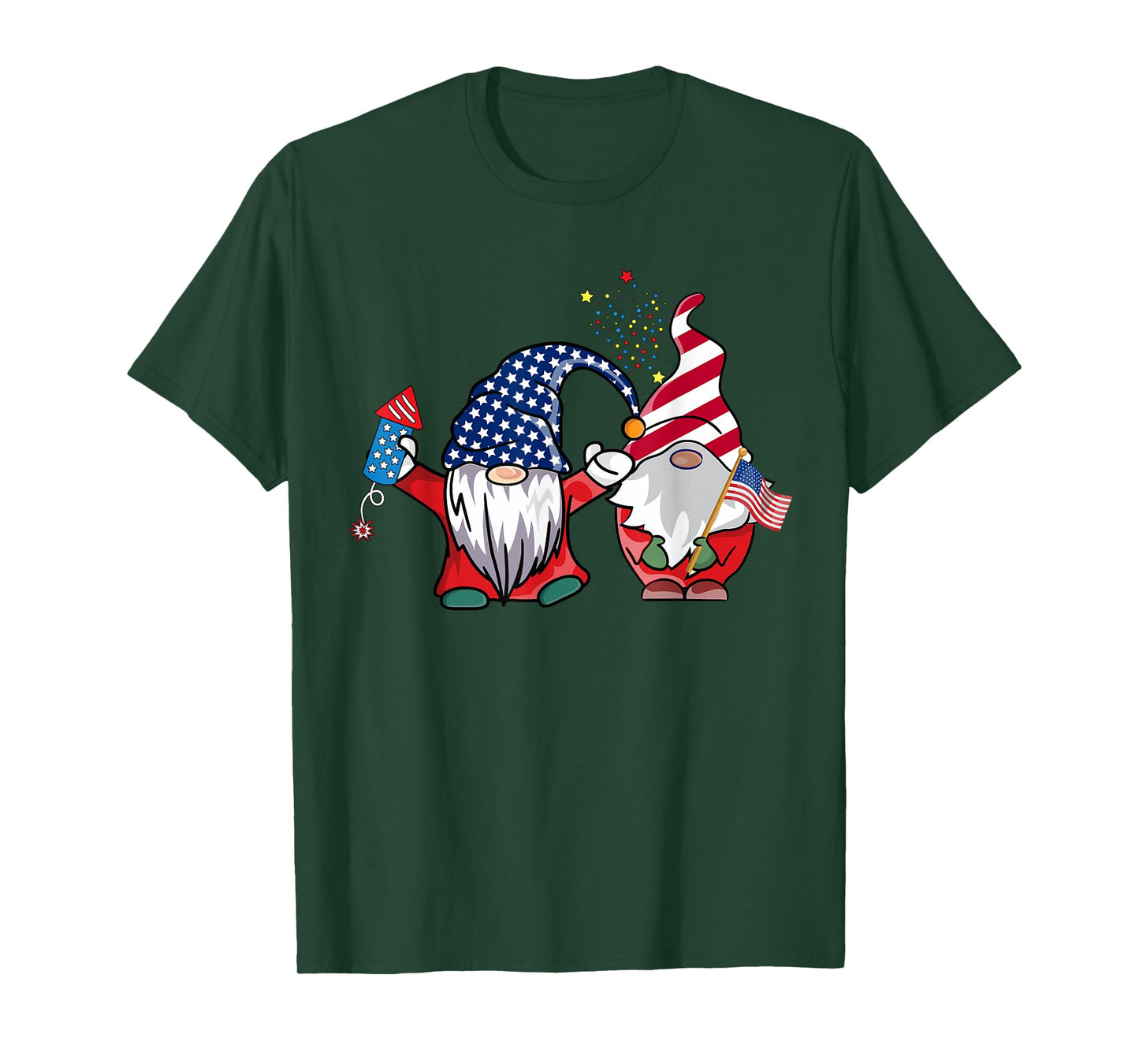 Gnome 4th of July American Flag Gnome T-Shirt