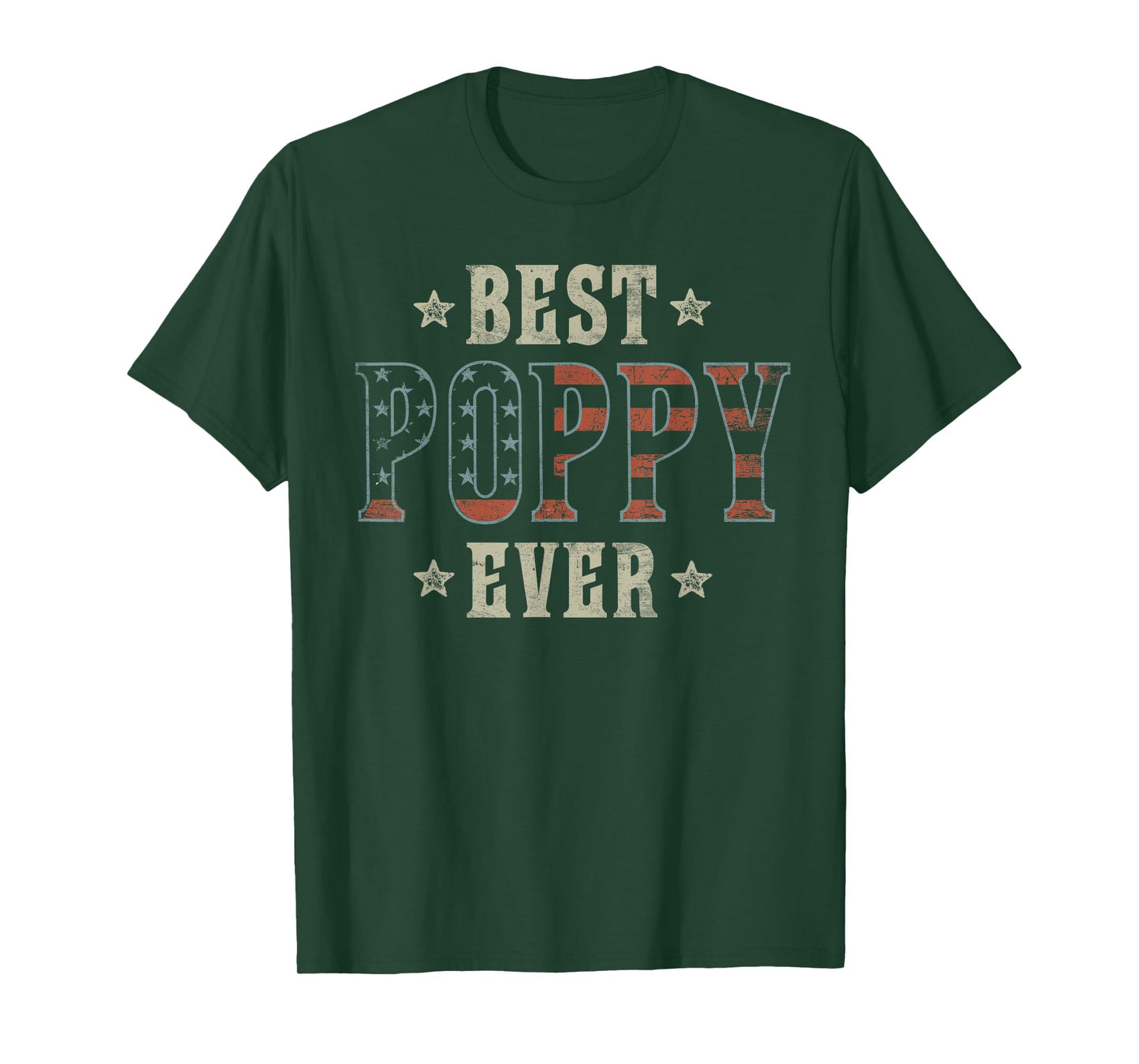 Best Poppy Ever Patriotic American Flag Design Poppy T-Shirt
