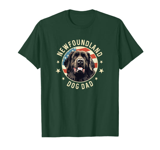 Newfoundland Dog Gifts for Men, Newfie Newfoundland Dog Dad T-Shirt