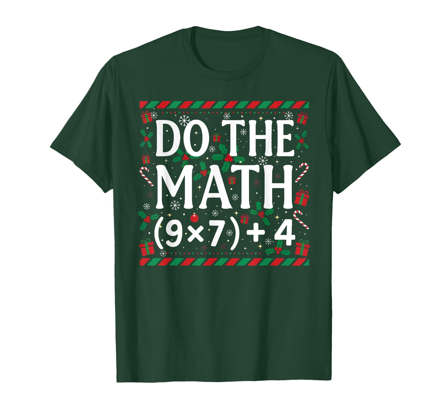 Do The Math 67 Meme Funny Six Seven Christmas Teacher T-Shirt