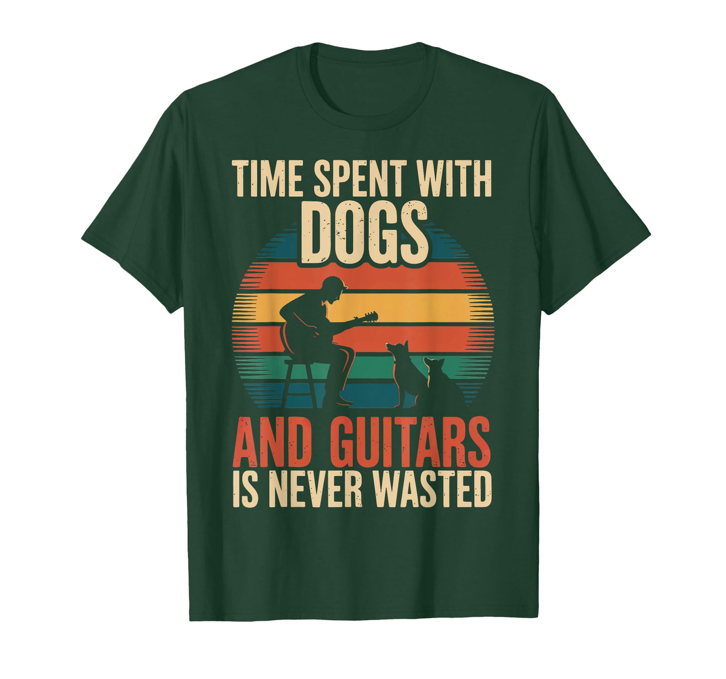 Time Spent With Dogs And Guitars Is Never Wasted T-Shirt