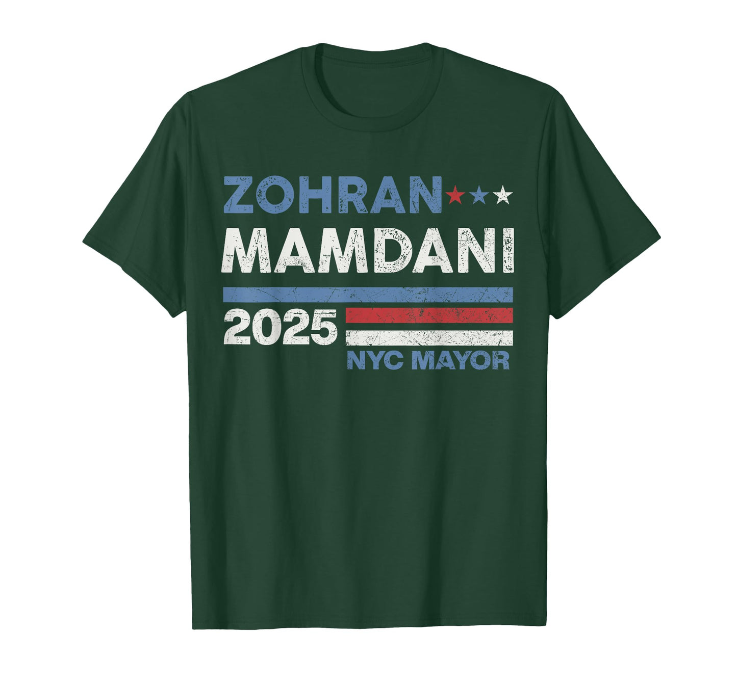 Zohran Mamdani Mayor NYC New York City US Flag Men Women T-Shirt