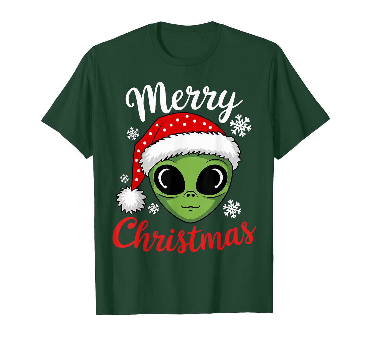 Christmas Alien Santa Christmas UFO Alien Xmas T-Shirt