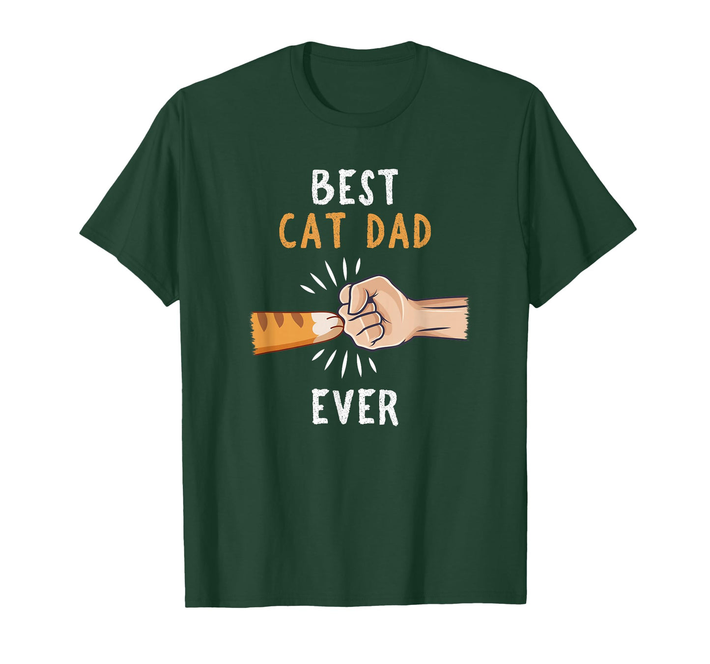 Best Cat Dad Ever T-shirt Paw Fist Bump T-shirt T-Shirt for Men