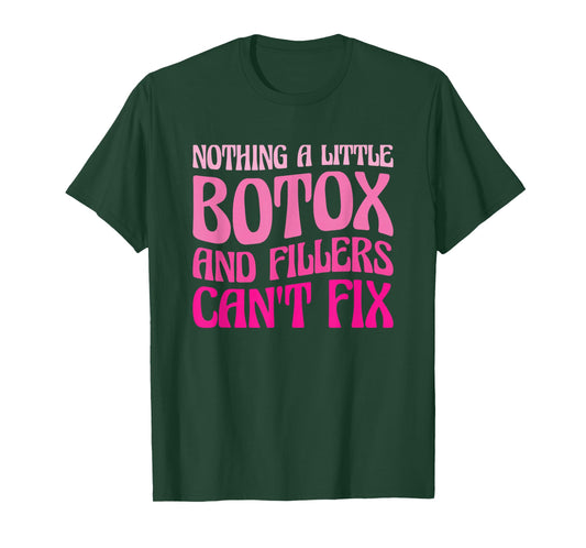 Cute Botox Lover Gifts for Aesthetic Nurses Black Modern Letter Print T-Shirt