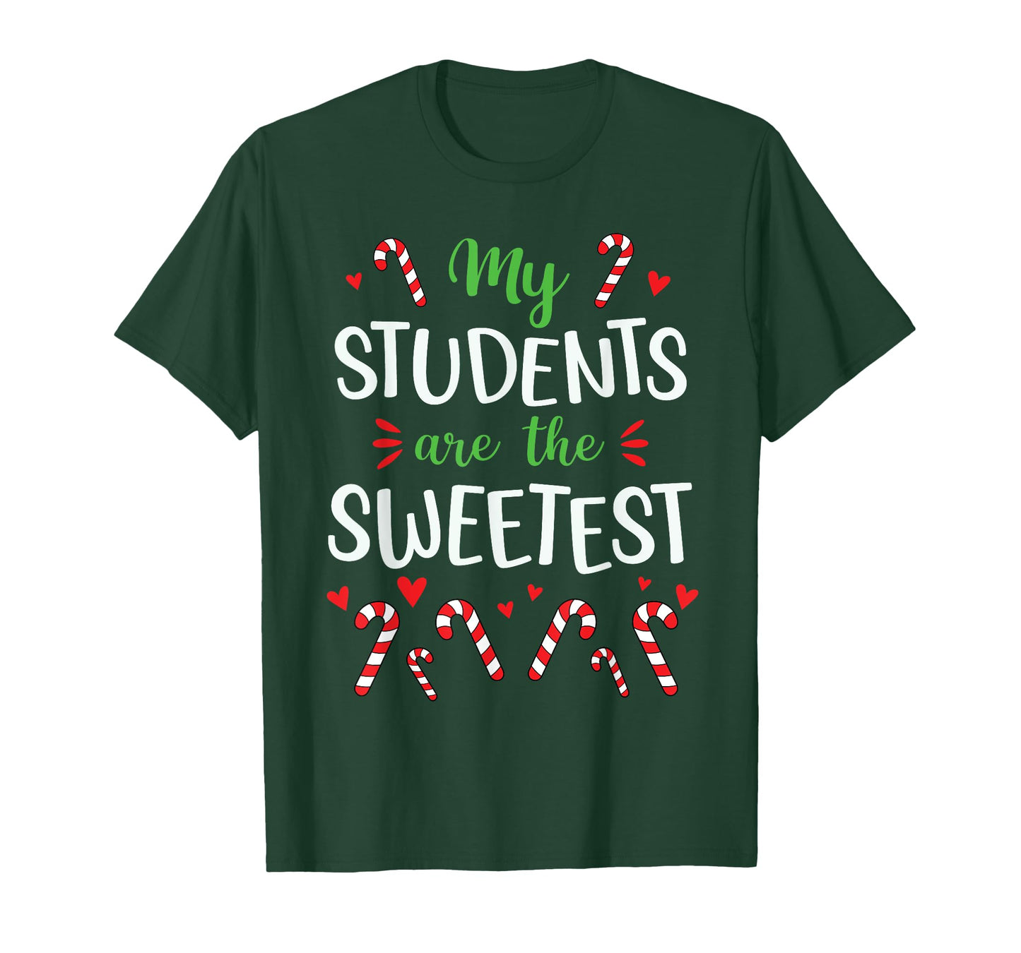 Cute Christmas Quote For Teacher Funny Winter Candy Cane T-Shirt