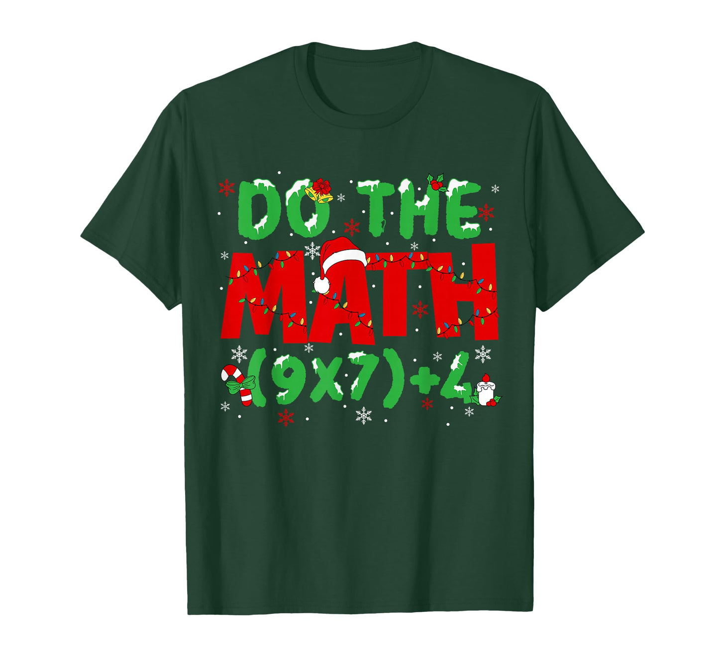 Do The Math Equation Christmas Math Teacher 6 7 Six Seven T-Shirt