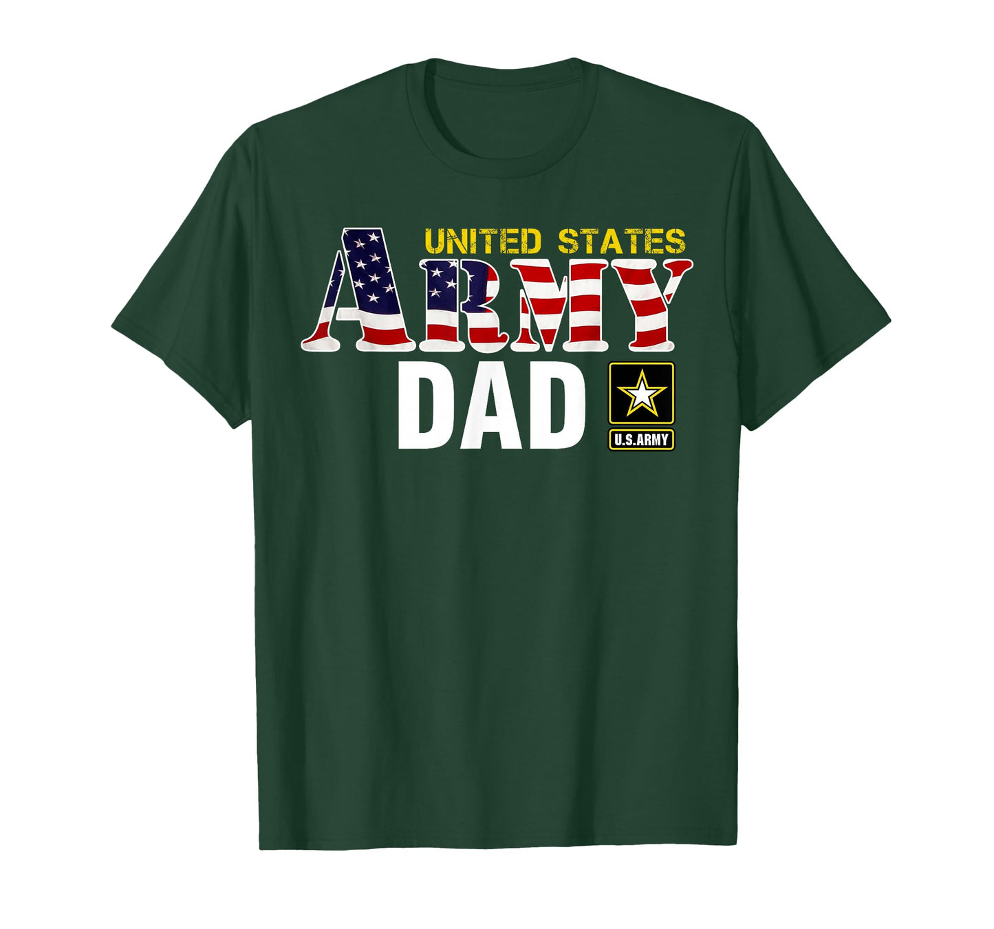 United States Army Dad With American Flag Gift Veteran T-Shirt