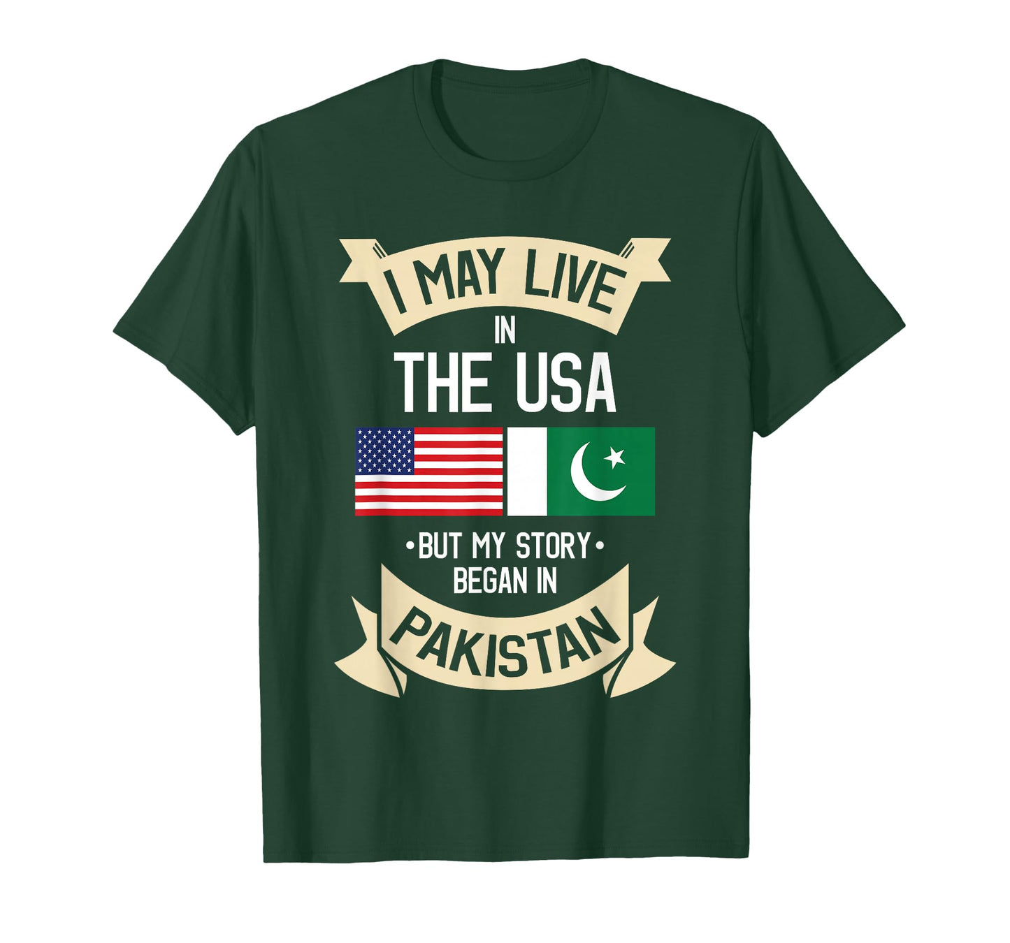 Pakistan American Flag USA Pakistani Roots Gifts T-Shirt