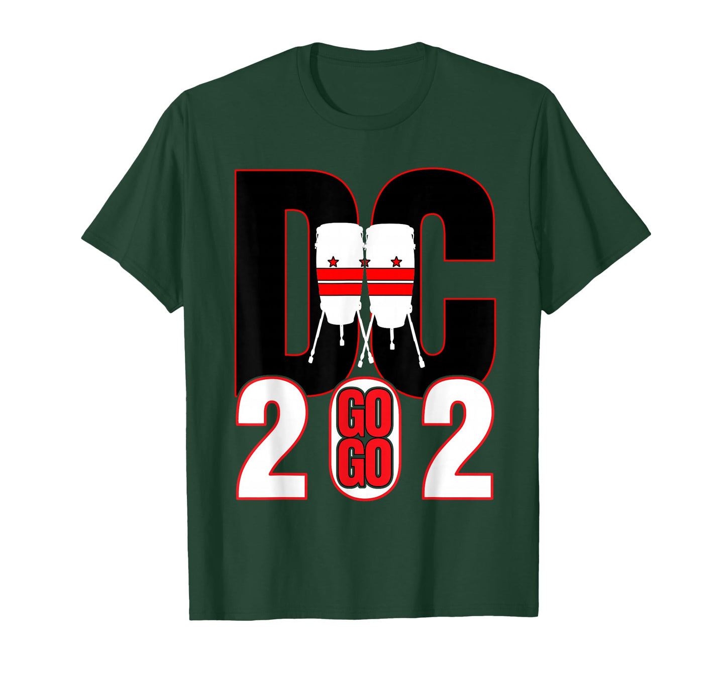 Washington DC Nations Capitol Conga Drums Go Go Music 202 T-Shirt