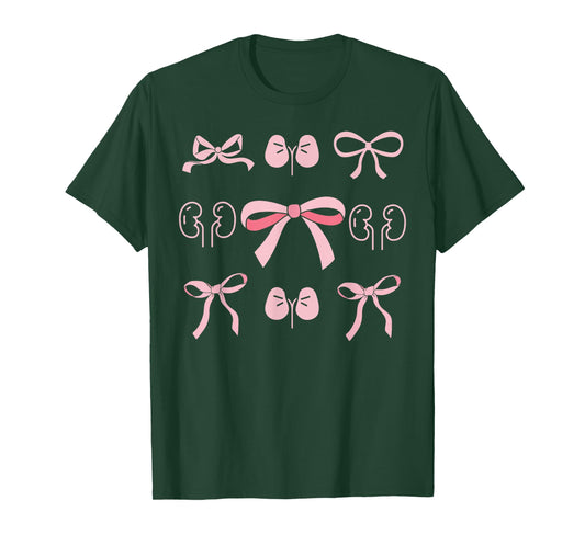 Coquette Bow Kidney Nurse Nephrology Dialysis Technician T-Shirt