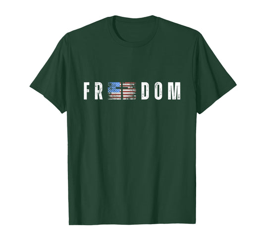 God & Country American Flag and Cross Freedom T-Shirt