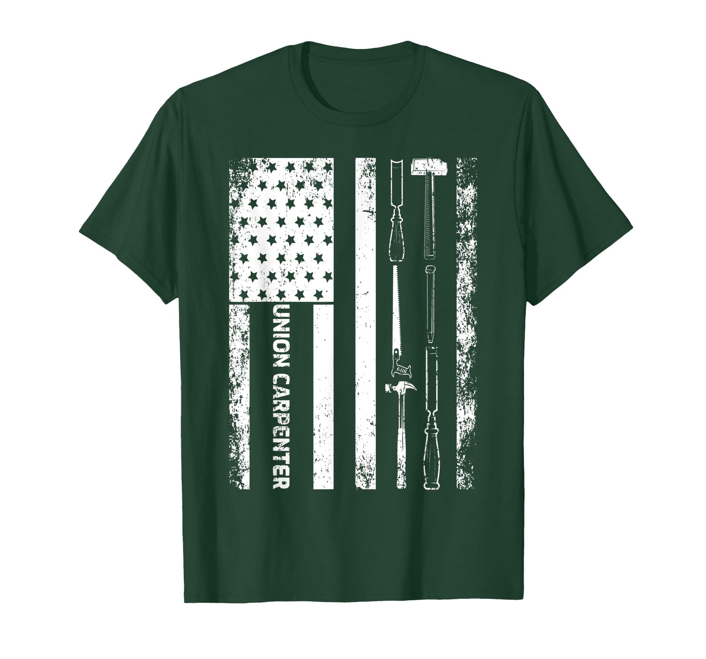 Vintage USA American Flag Union Carpenter T-Shirt