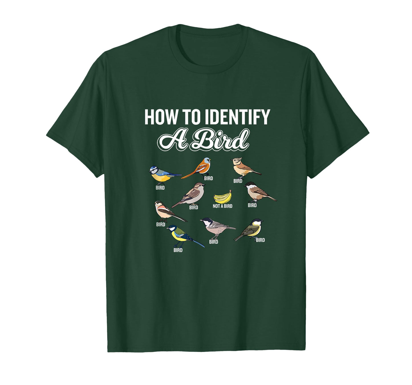Funny Bird Watcher How to Identify a Bird Unique Birder T-Shirt Small