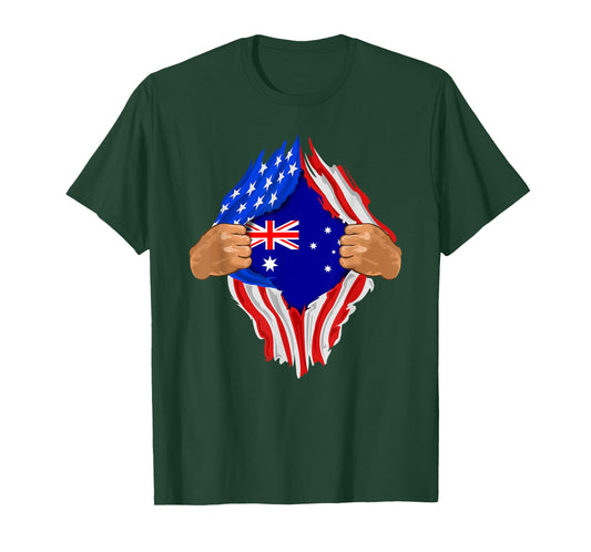 Australian Blood Inside Me T-Shirt | Australia Flag Gift T-Shirt