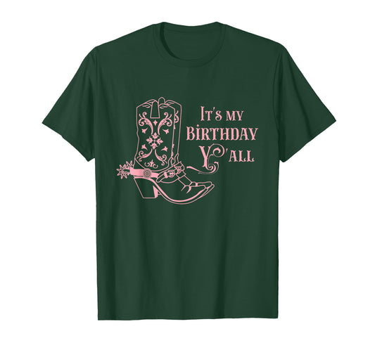 Cowgirl Birthday Y'all Country Western Bday Girl T-Shirt