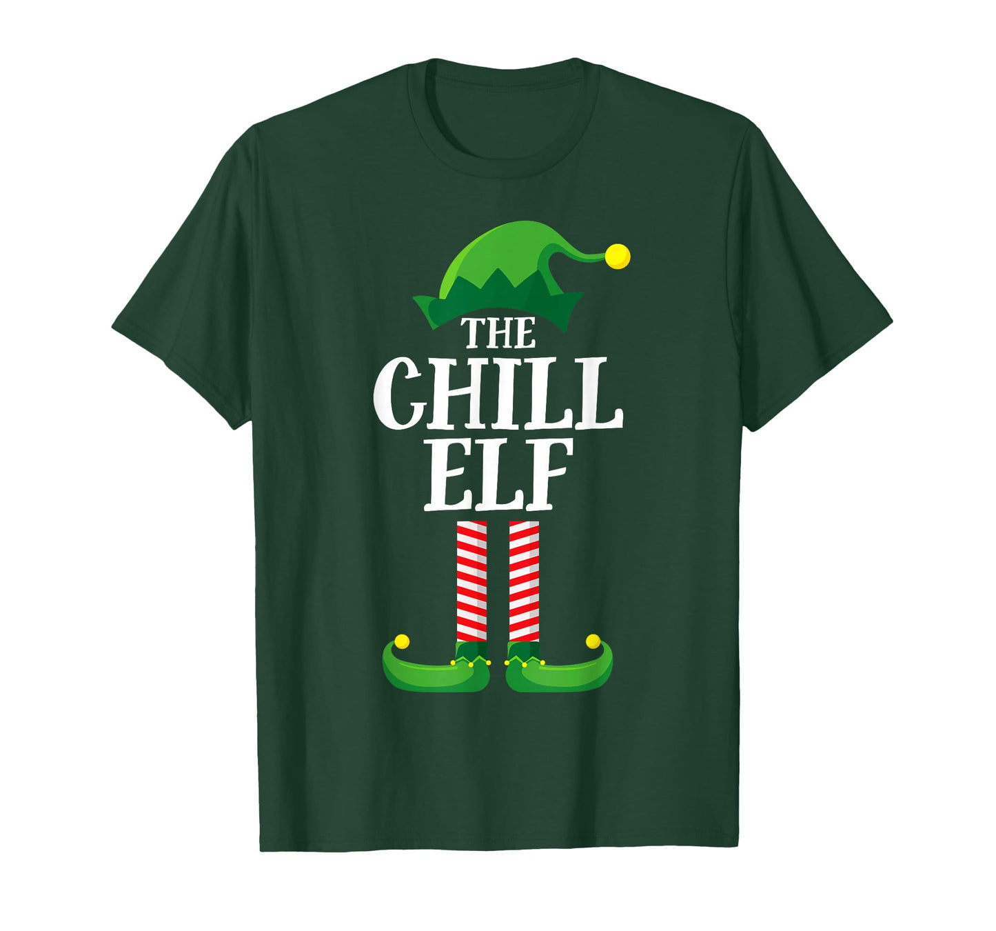 Chill Elf Matching Family Group Christmas Party Pyjamas T-Shirt