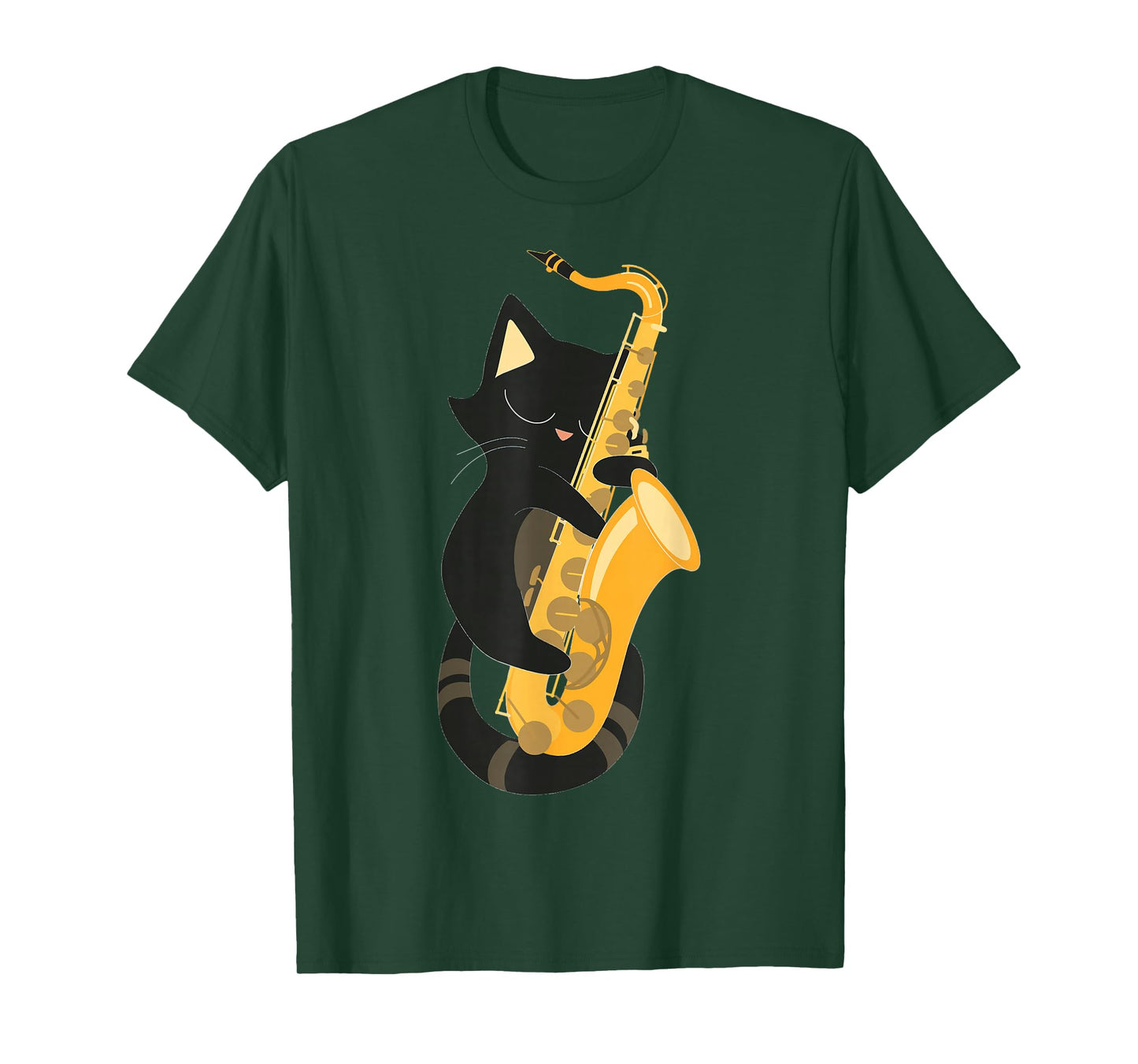 Cat With Saxophone Cat Playing Saxophone T-Shirt
