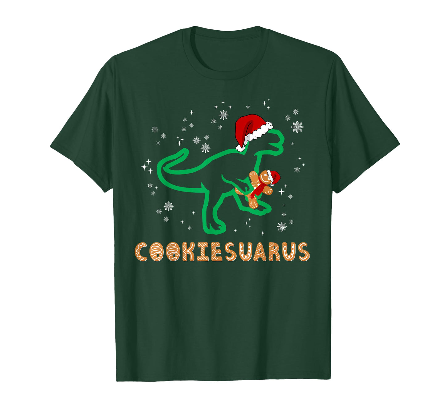 Cookiesaurus Christmas Dinosaur Rex Sugar Cookie T-Shirt