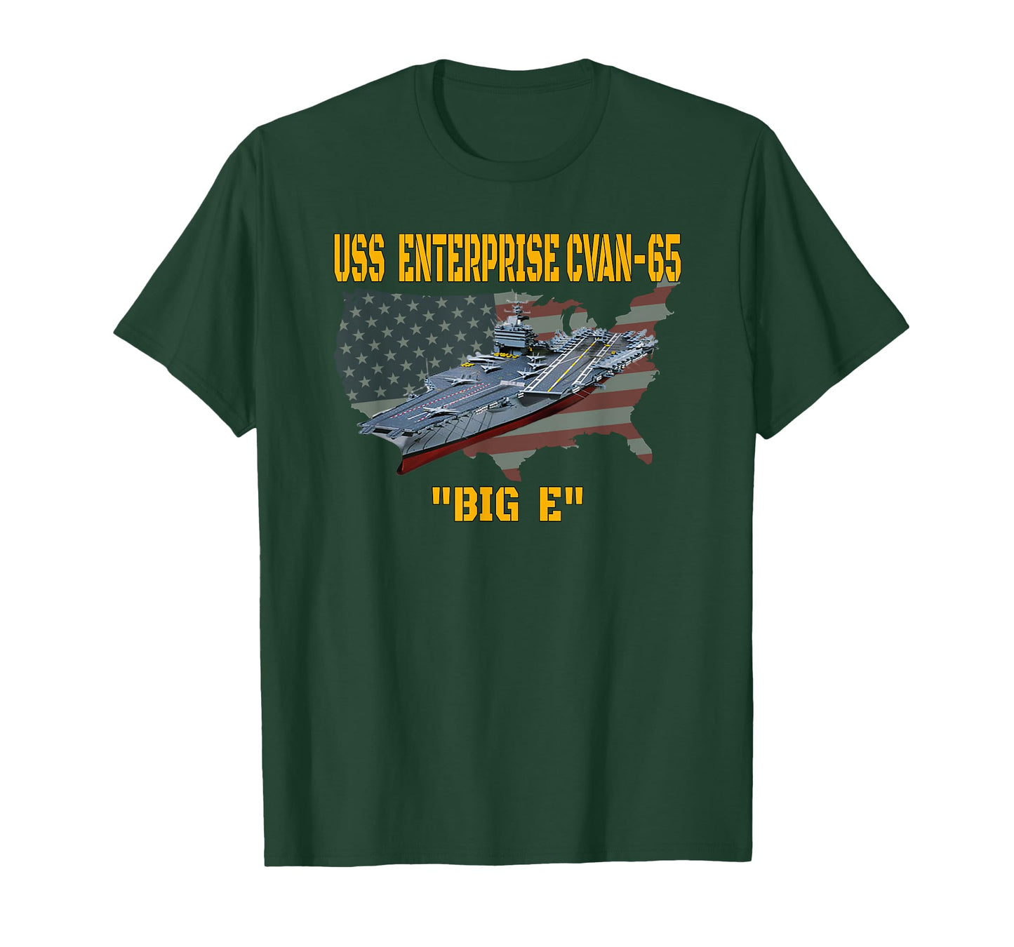 Aircraft Carrier USS Enterprise CVAN-65 Veterans Day Fathers T-Shirt