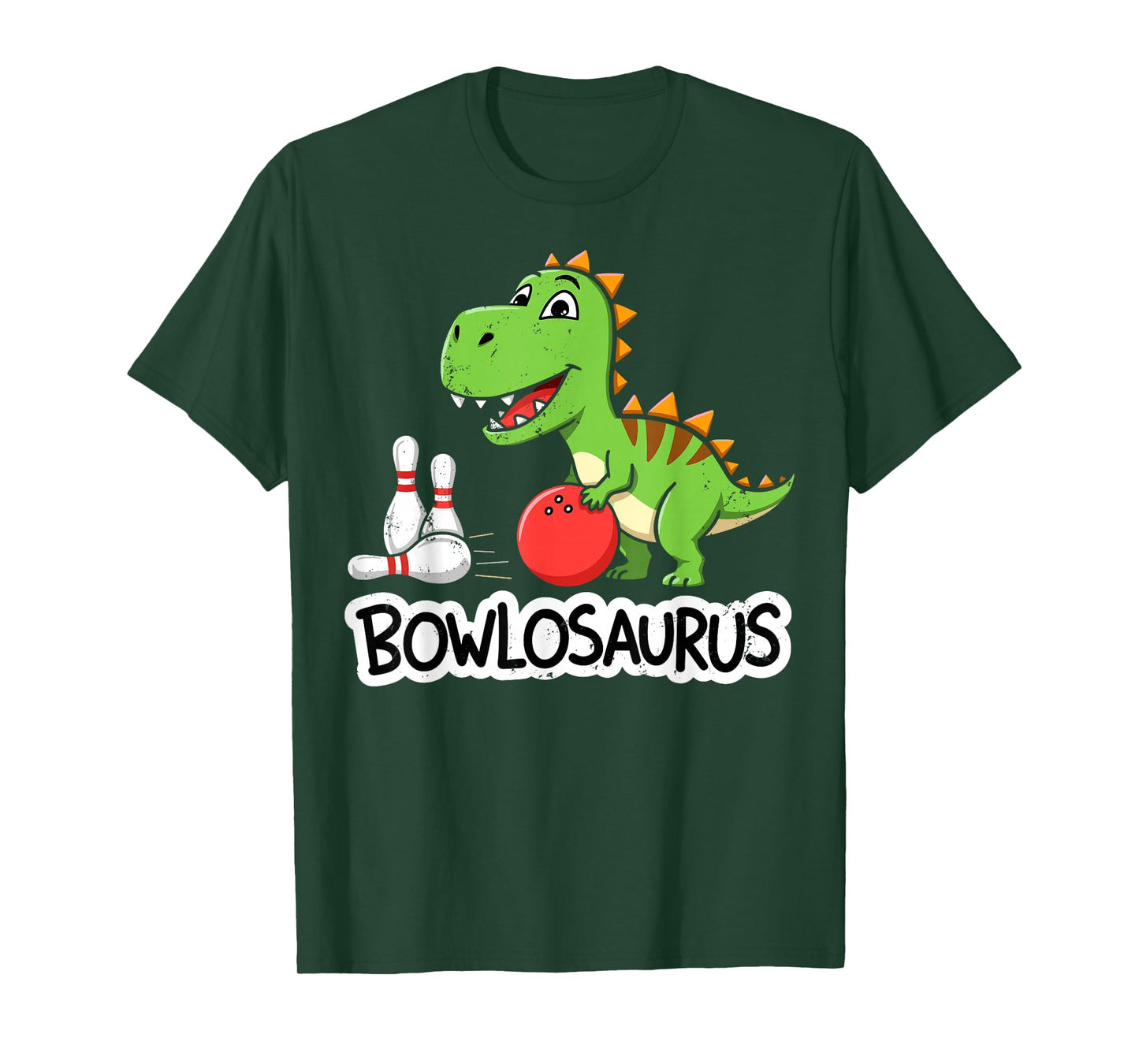 Bowler Dinosaur Bowlosaurus T-Rex Kids Funny Bowling Bowling T-Shirt