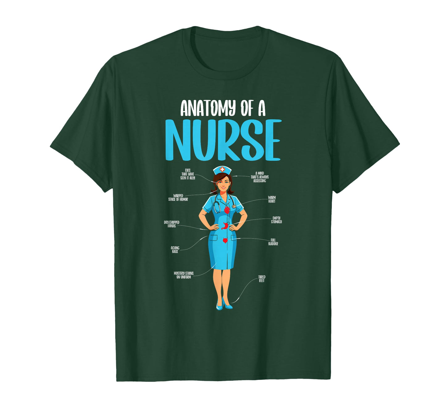 anatomy of a nurse funny nurse students women T-Shirt