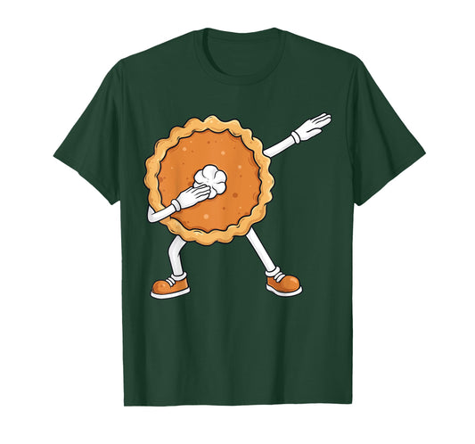 Dabbing Pumpkin Pie Thanksgiving Day Funny Boys Kids Dab T-Shirt