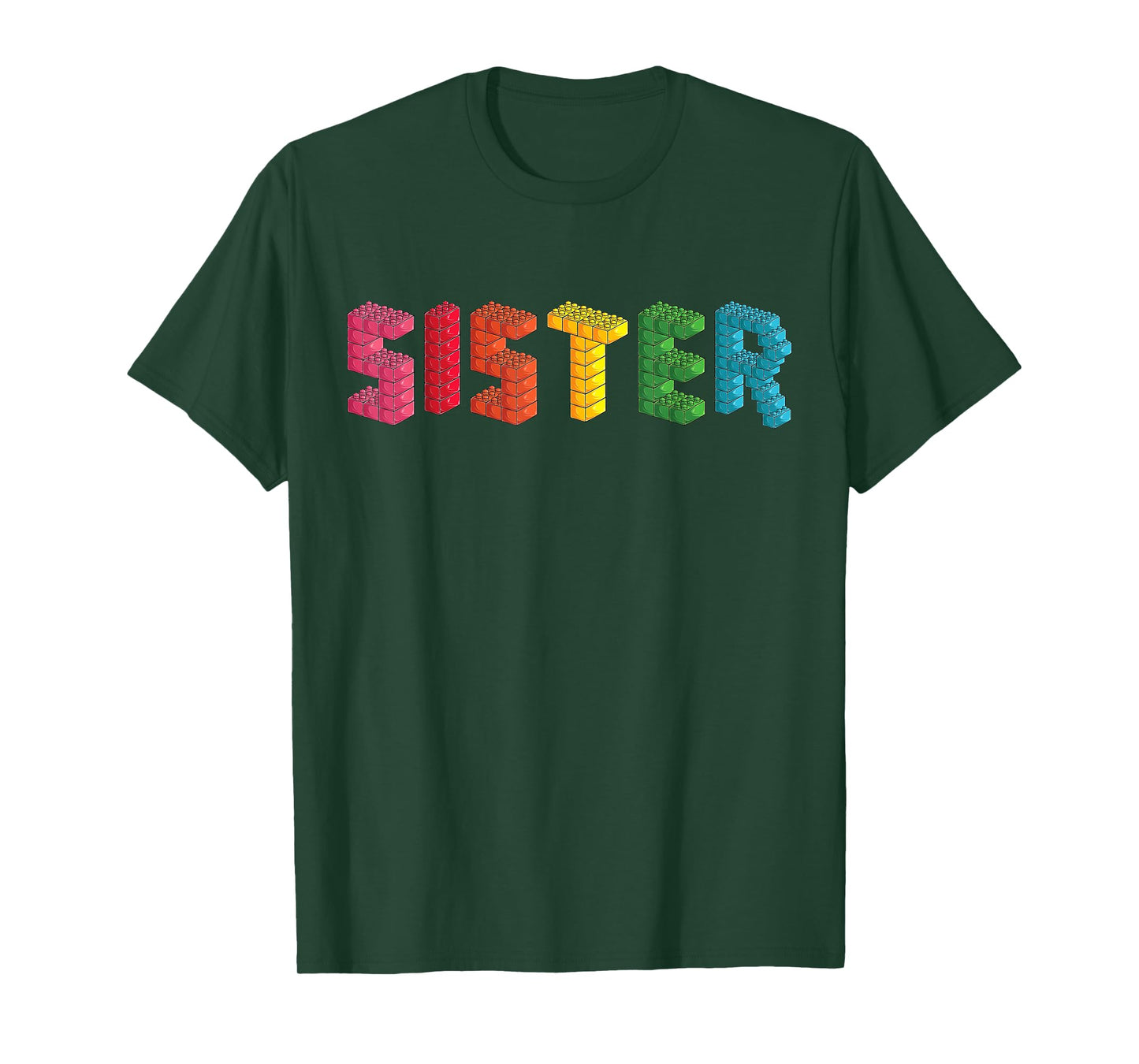 Sister Master Builder Building Bricks Blocks Family Set Girl T-Shirt