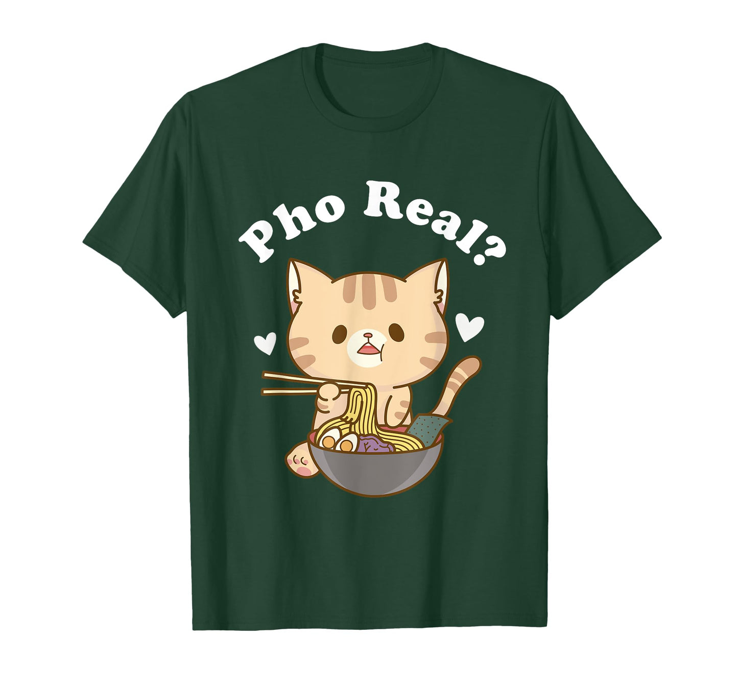 Pho Real Cat Vietnamese Noodle Soup Pho Soup Asian Pho Bowl T-Shirt for Men Women Girls Kids