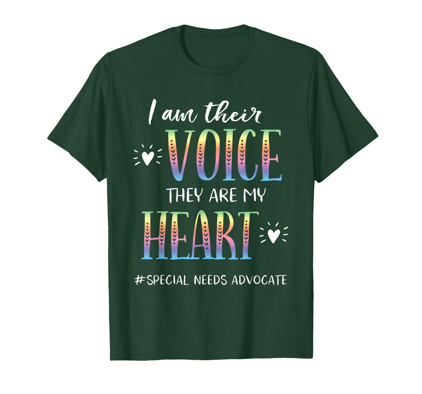 SPED Teacher Special Needs Advocate Gift I Am Their Voice T-Shirt for Men Women