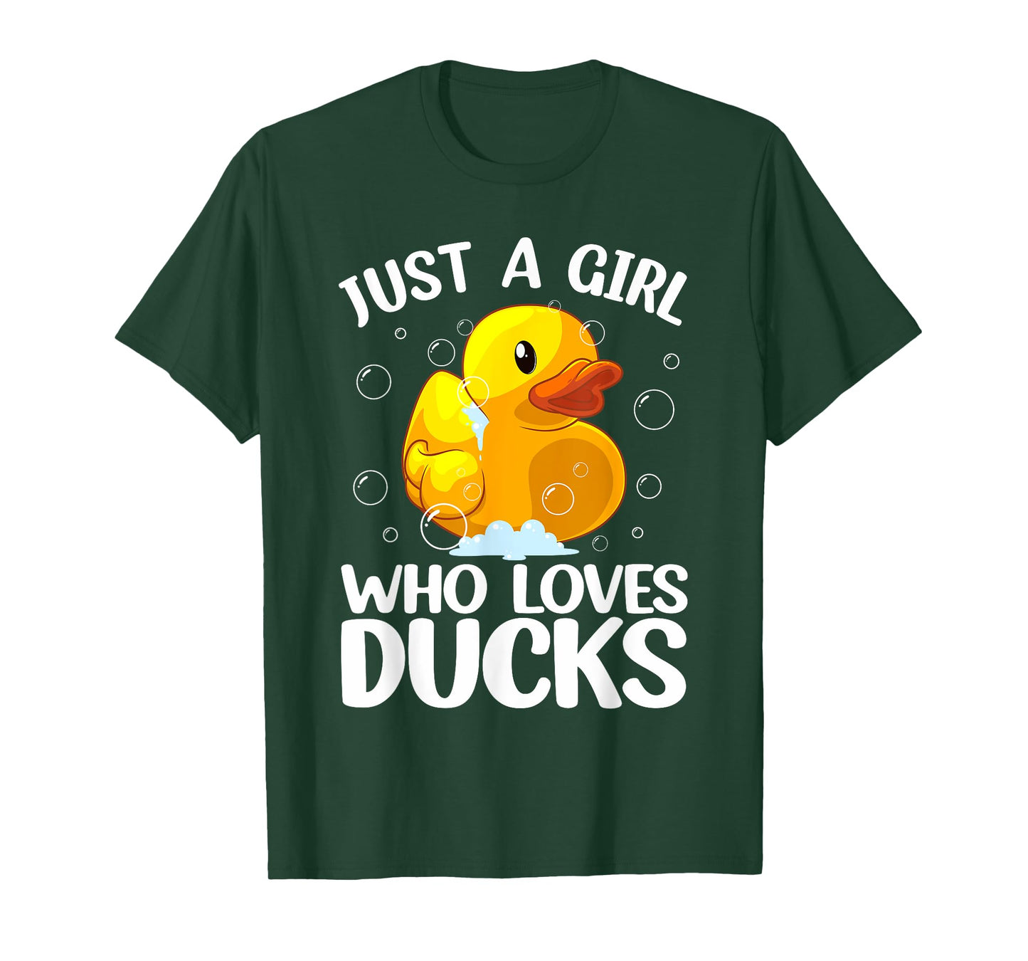 Cute Duck Art For Girls Women Kids Youth Rubber Duck Lover T-Shirt