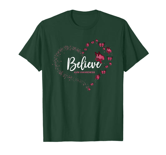 AVM Awareness Butterfly Believe T-Shirt