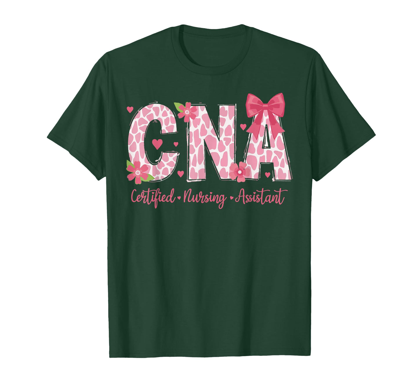 CNA Week Nursing Stethoscope Coquette Bow Certified Nurse T-Shirt